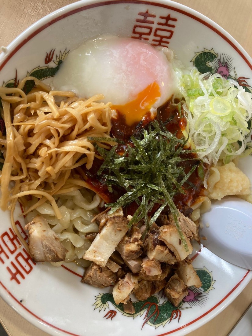 太平楽 バリ辛油そば 2辛 2.60KM - 中華そば 太平楽 茂庭店:宮城県 | 辛メーター